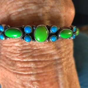 ROIE JAQUE STERLING/TURQUOISE BRACELET